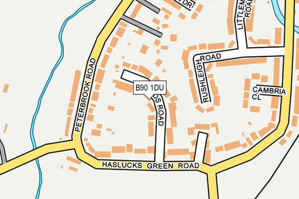 B90 1DU map - OS OpenMap – Local (Ordnance Survey)