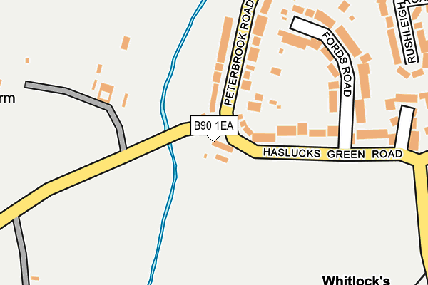 B90 1EA map - OS OpenMap – Local (Ordnance Survey)