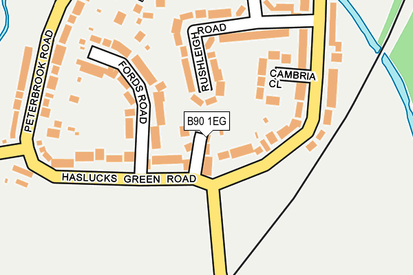 B90 1EG map - OS OpenMap – Local (Ordnance Survey)