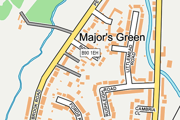 B90 1EH map - OS OpenMap – Local (Ordnance Survey)
