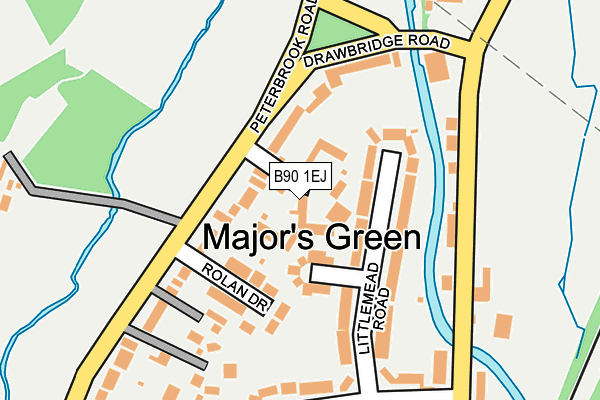 B90 1EJ map - OS OpenMap – Local (Ordnance Survey)