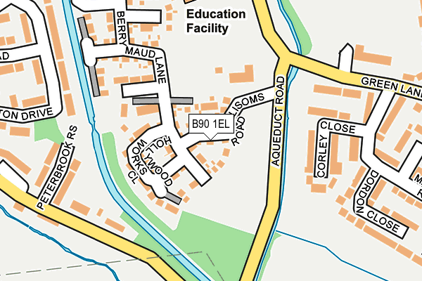 B90 1EL map - OS OpenMap – Local (Ordnance Survey)