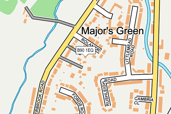 B90 1EQ map - OS OpenMap – Local (Ordnance Survey)