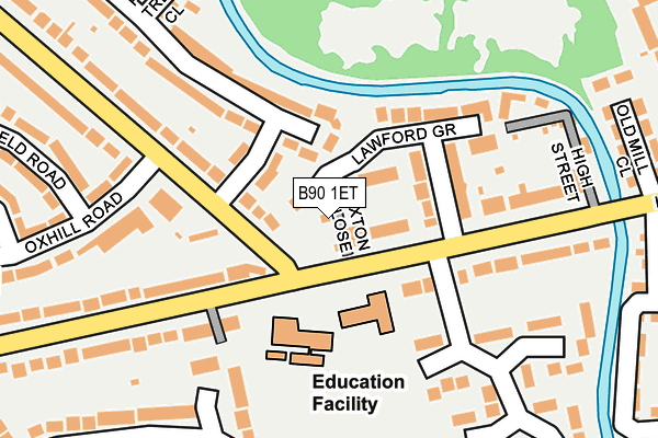 B90 1ET map - OS OpenMap – Local (Ordnance Survey)