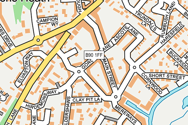B90 1FF map - OS OpenMap – Local (Ordnance Survey)