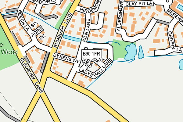 B90 1FR map - OS OpenMap – Local (Ordnance Survey)