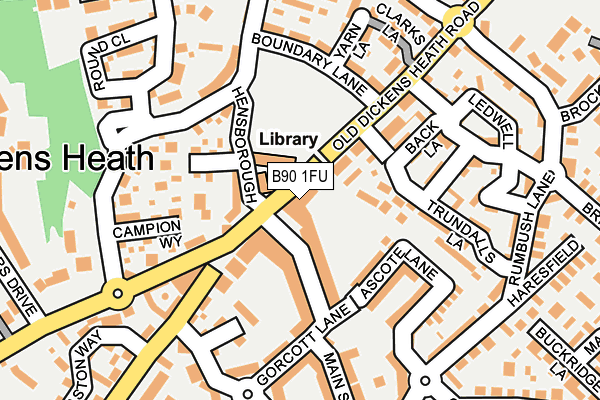 B90 1FU map - OS OpenMap – Local (Ordnance Survey)