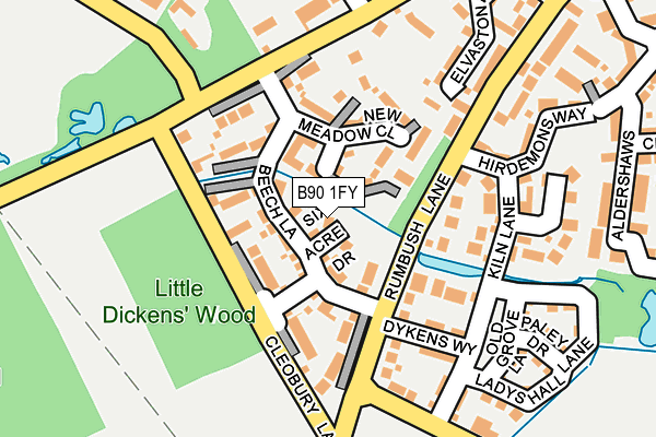 B90 1FY map - OS OpenMap – Local (Ordnance Survey)