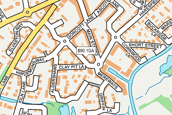 B90 1GA map - OS OpenMap – Local (Ordnance Survey)