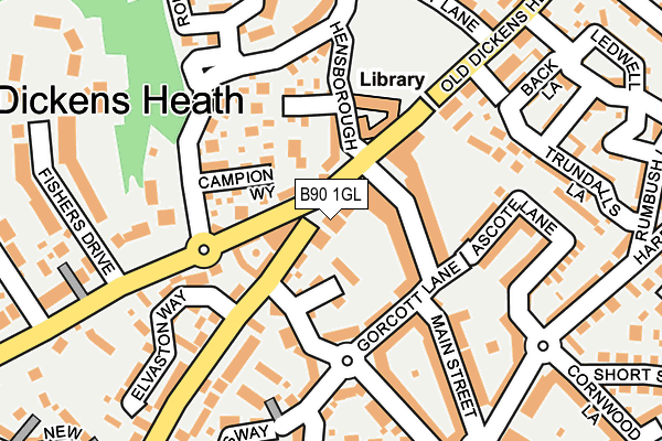 B90 1GL map - OS OpenMap – Local (Ordnance Survey)