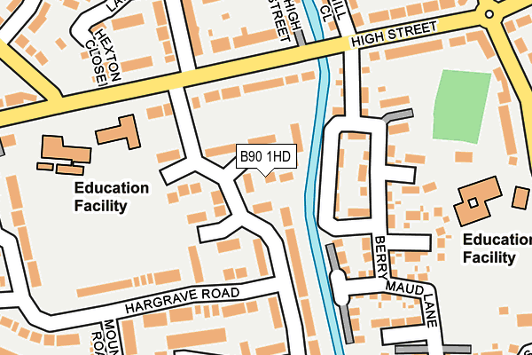 B90 1HD map - OS OpenMap – Local (Ordnance Survey)