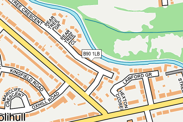 B90 1LB map - OS OpenMap – Local (Ordnance Survey)