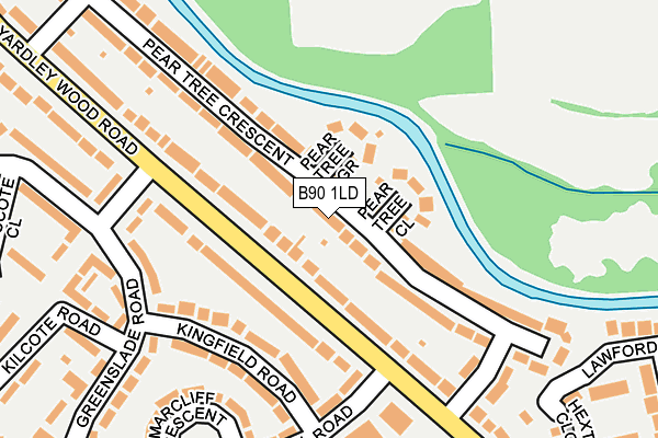 B90 1LD map - OS OpenMap – Local (Ordnance Survey)