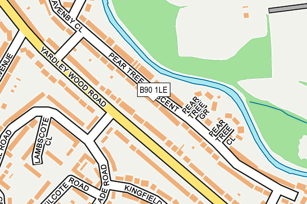 B90 1LE map - OS OpenMap – Local (Ordnance Survey)