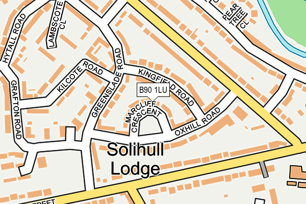 B90 1LU map - OS OpenMap – Local (Ordnance Survey)