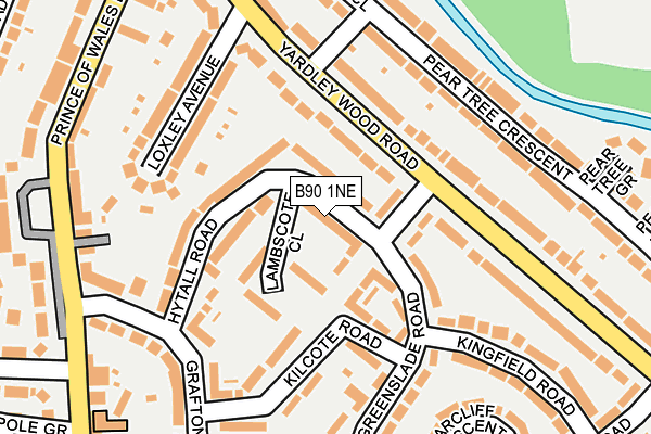 B90 1NE map - OS OpenMap – Local (Ordnance Survey)