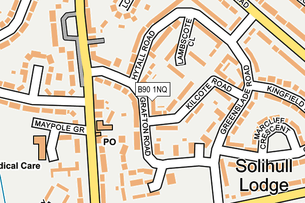 B90 1NQ map - OS OpenMap – Local (Ordnance Survey)