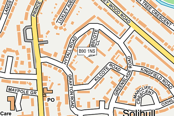 B90 1NS map - OS OpenMap – Local (Ordnance Survey)