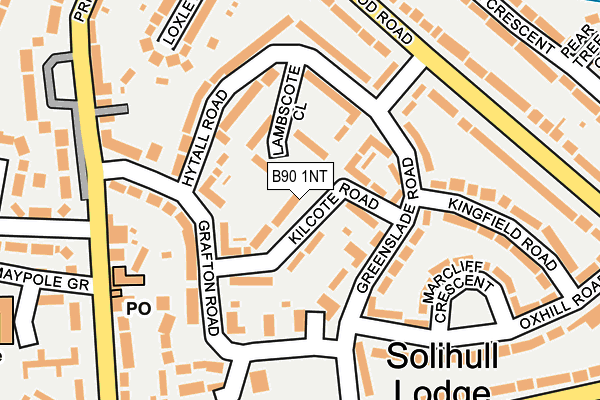 B90 1NT map - OS OpenMap – Local (Ordnance Survey)