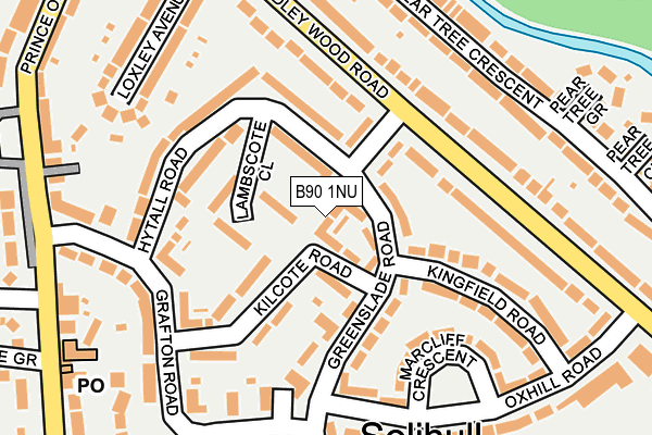 B90 1NU map - OS OpenMap – Local (Ordnance Survey)