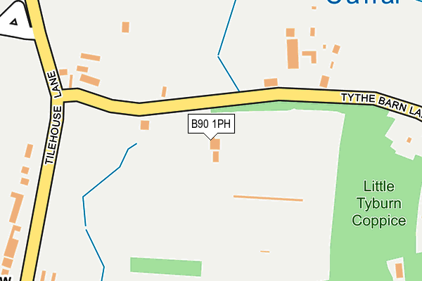 B90 1PH map - OS OpenMap – Local (Ordnance Survey)