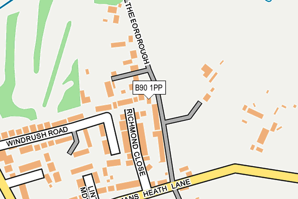 B90 1PP map - OS OpenMap – Local (Ordnance Survey)