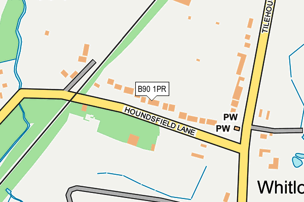 B90 1PR map - OS OpenMap – Local (Ordnance Survey)