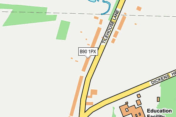 B90 1PX map - OS OpenMap – Local (Ordnance Survey)