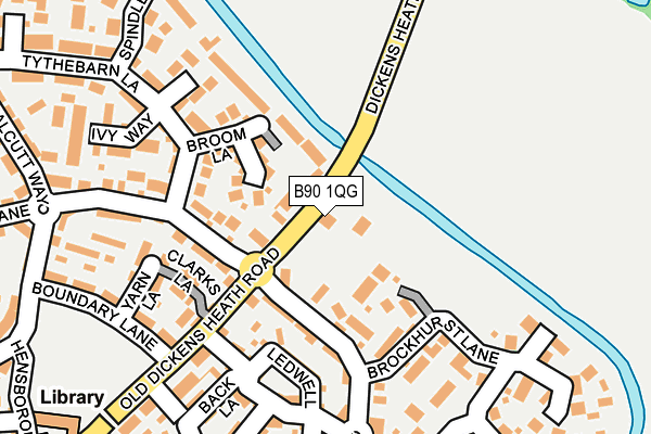 B90 1QG map - OS OpenMap – Local (Ordnance Survey)