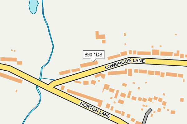 B90 1QS map - OS OpenMap – Local (Ordnance Survey)