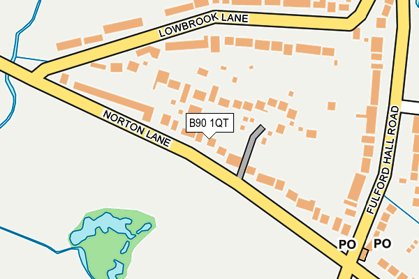 B90 1QT map - OS OpenMap – Local (Ordnance Survey)