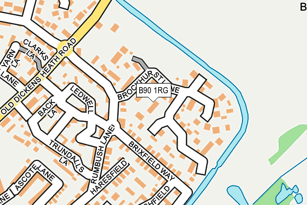 B90 1RG map - OS OpenMap – Local (Ordnance Survey)