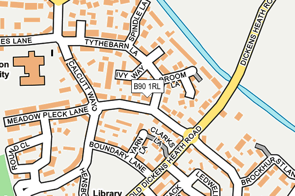 B90 1RL map - OS OpenMap – Local (Ordnance Survey)
