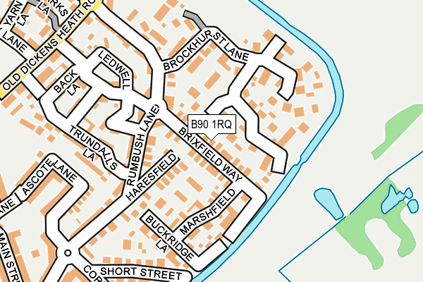 B90 1RQ map - OS OpenMap – Local (Ordnance Survey)