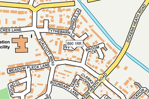 B90 1RR map - OS OpenMap – Local (Ordnance Survey)