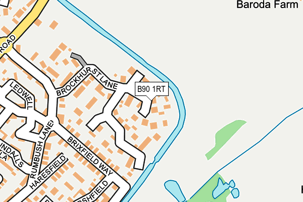 B90 1RT map - OS OpenMap – Local (Ordnance Survey)