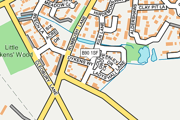 B90 1SF map - OS OpenMap – Local (Ordnance Survey)