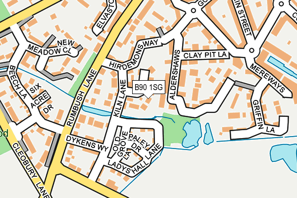 B90 1SG map - OS OpenMap – Local (Ordnance Survey)