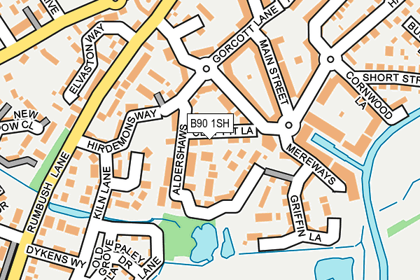 B90 1SH map - OS OpenMap – Local (Ordnance Survey)