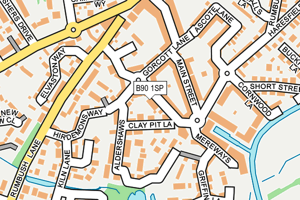 B90 1SP map - OS OpenMap – Local (Ordnance Survey)