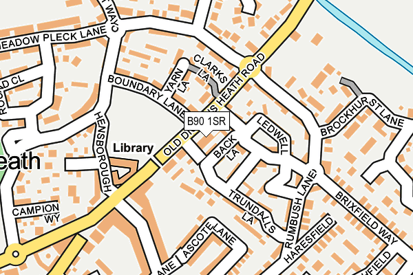 B90 1SR map - OS OpenMap – Local (Ordnance Survey)