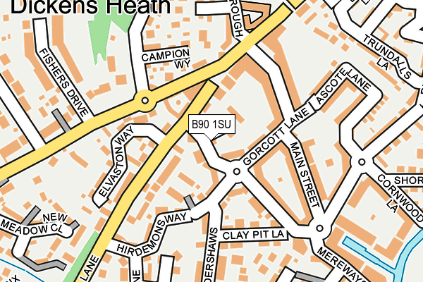 B90 1SU map - OS OpenMap – Local (Ordnance Survey)