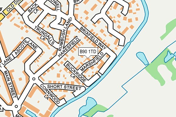 B90 1TD map - OS OpenMap – Local (Ordnance Survey)