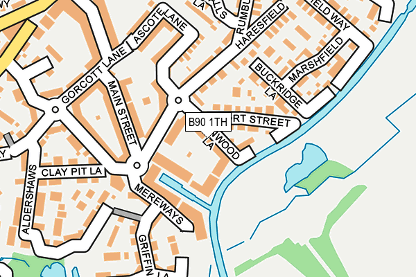 B90 1TH map - OS OpenMap – Local (Ordnance Survey)