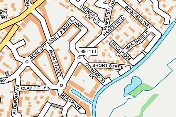 B90 1TJ map - OS OpenMap – Local (Ordnance Survey)