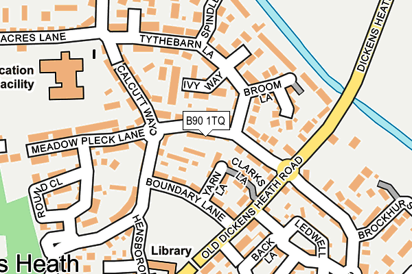 B90 1TQ map - OS OpenMap – Local (Ordnance Survey)