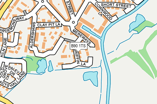 B90 1TS map - OS OpenMap – Local (Ordnance Survey)