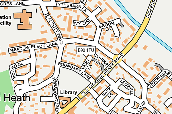 B90 1TU map - OS OpenMap – Local (Ordnance Survey)
