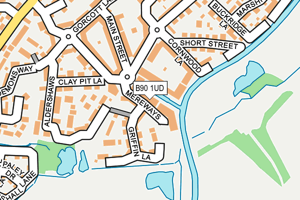 B90 1UD map - OS OpenMap – Local (Ordnance Survey)