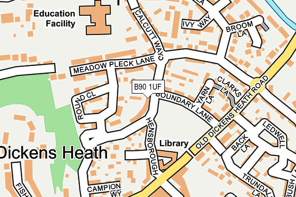 B90 1UF map - OS OpenMap – Local (Ordnance Survey)